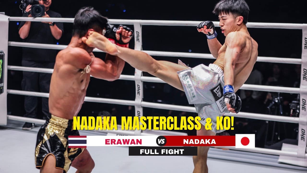LIGHTNING FAST LEFT CROSS KO! Nadaka Yoshinari Stops Rak Erawan In Round 3