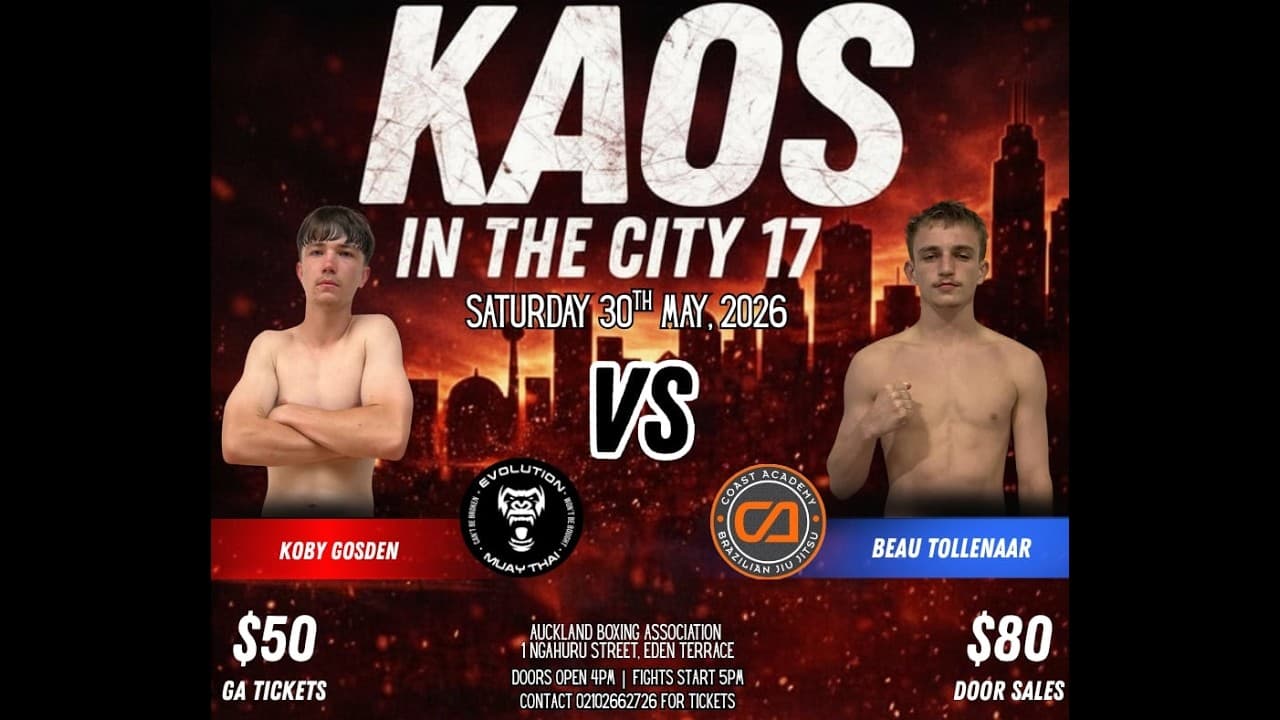 KAOS ON THE CITY 17: KOBY GOSDEN vs BEAU TOLLENAAR | K1 Boxing Fight