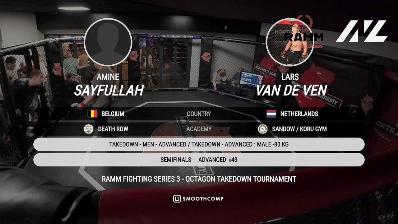 Amine Sayfullah vs. Lars van de Ven | Advanced -80kg Semifinal | RAMM TAKEDOWN TOURNAMENT