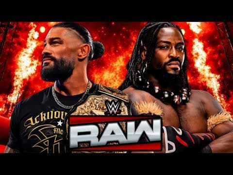 Roman Reigns(C) Vs Oba Femi WWE Raw June 10 2026 WWE2K26 Simulation - FULL MATCH