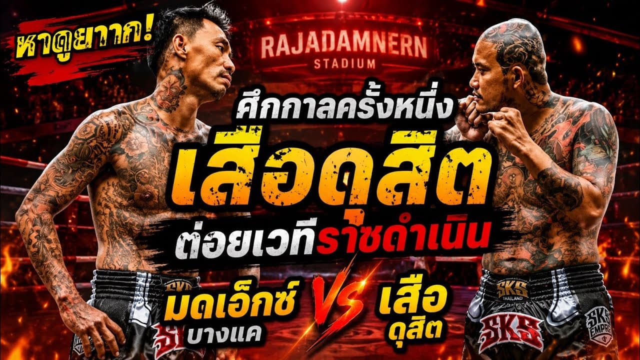 หาดูยาก! ศึกกาลครั้งหนึ่ง เสือดุสิตต่อยเวทีราชดำเนิน มดเอ็กซ์ บางแค vs เสือ ดุสิต