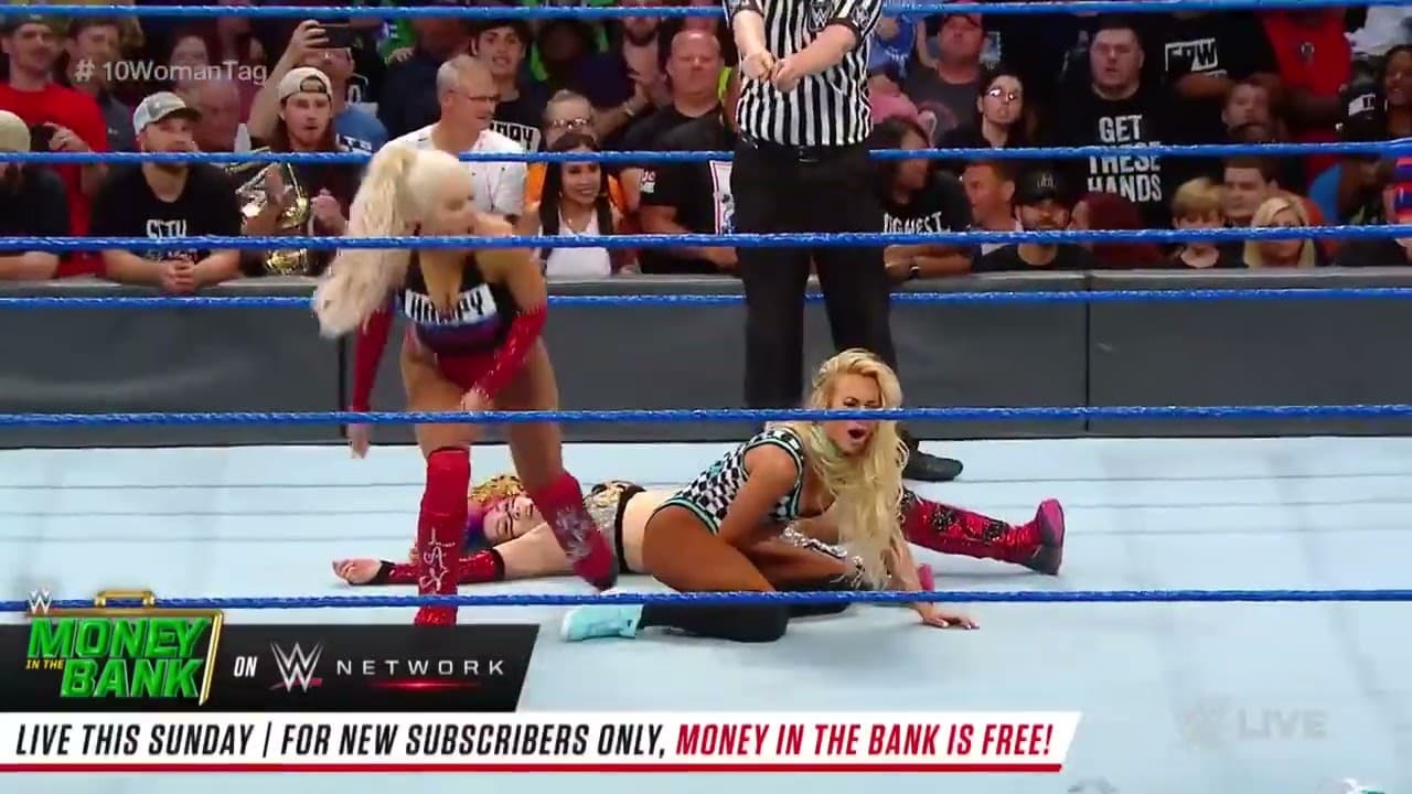 Asuka, Lynch, Naomi, Lana & Flair vs Carmella, Rose, Deville & IIconics:SmackDown LIVE, June12, 2018