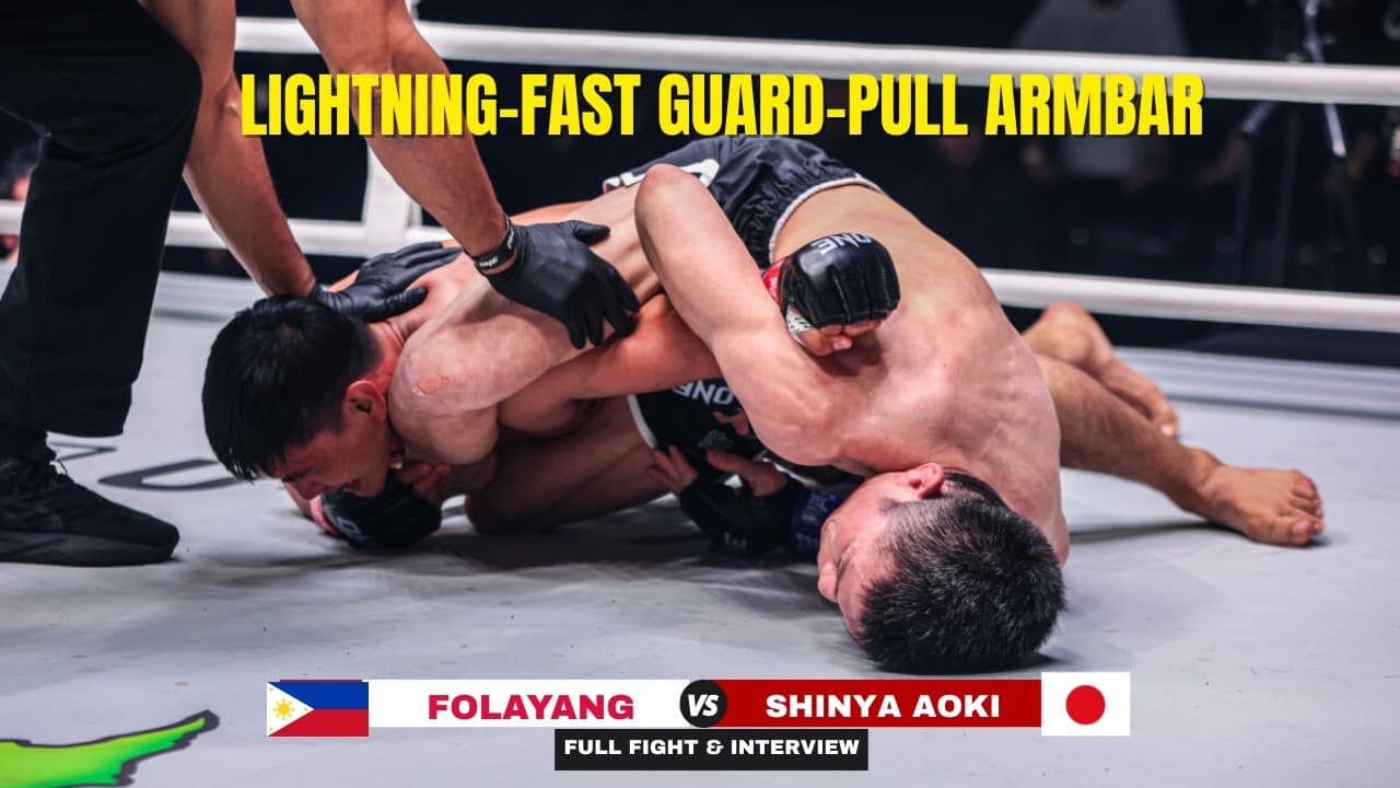LIGHTNING-FAST ARMBAR SUBMISSION! Shinya Aoki 🇯🇵 taps out rival Eduard Folayang 🇵🇭 in 53 seconds