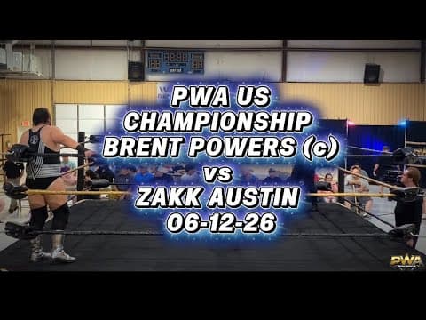 PWA Wrestling: US Championship Match, Brent Powers (c) vs Zakk Austin 06-12-26