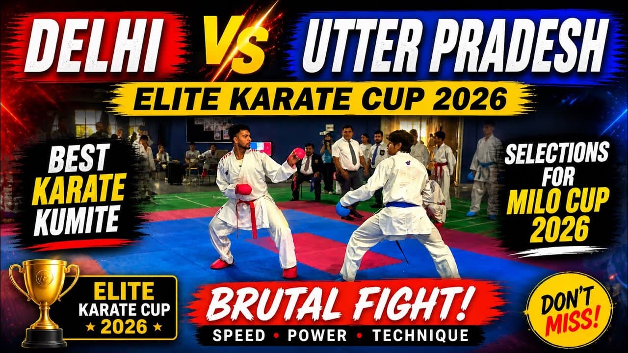 Who Will Win? 🤯 DELHI vs UP | Elite Karate Cup 2026 | Kumite Fight