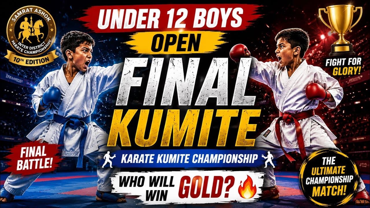 🏆 Under 12 Boys Open Kumite Final | 10th Samrat Ashoka Inter District Karate Championship 2026