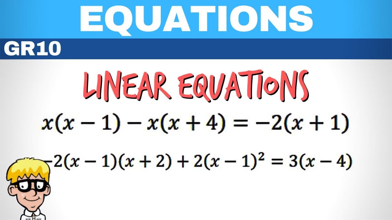 Equations Grade 10 