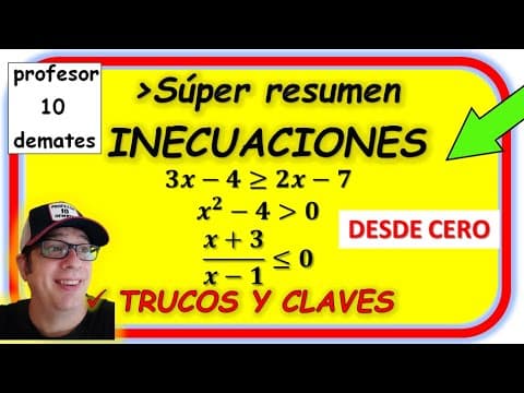 👉 INECUACIONES 1º BACHILLERATO Tutorial ejercicios y problemas resueltos