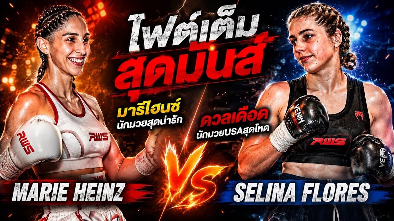 ไฟต์เต็มสุดมันส์ มารีไฮนซ์นักมวยสุดน่ารักดวลเดือดนักมวยUSAสุดโหด Marie Heinz vs Selina Flores