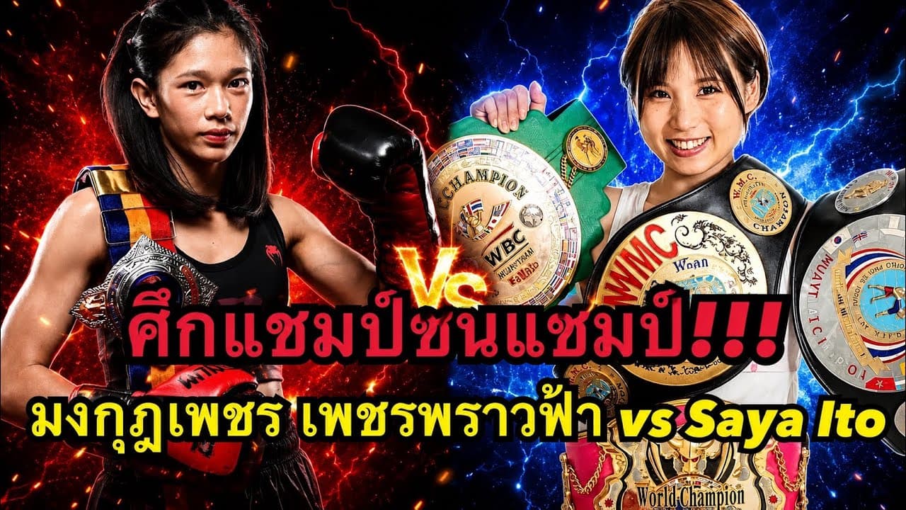 แชมป์ชนแชมป์ มงกุฎเพชรปะทะแชมป์K-1 โคตรมันส์ มงกุฎเพชร เพชรพราวฟ้า vs Saya Ito 伊藤紗弥 2026-06-19 15:43