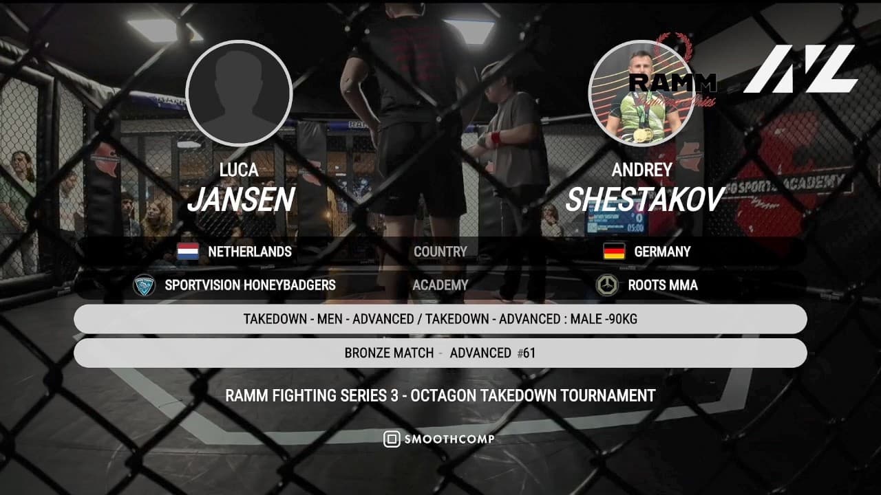 Luca Jansen vs. Andrey Shestakov | Advanced -90kg Bronze Match | RAMM TAKEDOWN TOURNAMENT