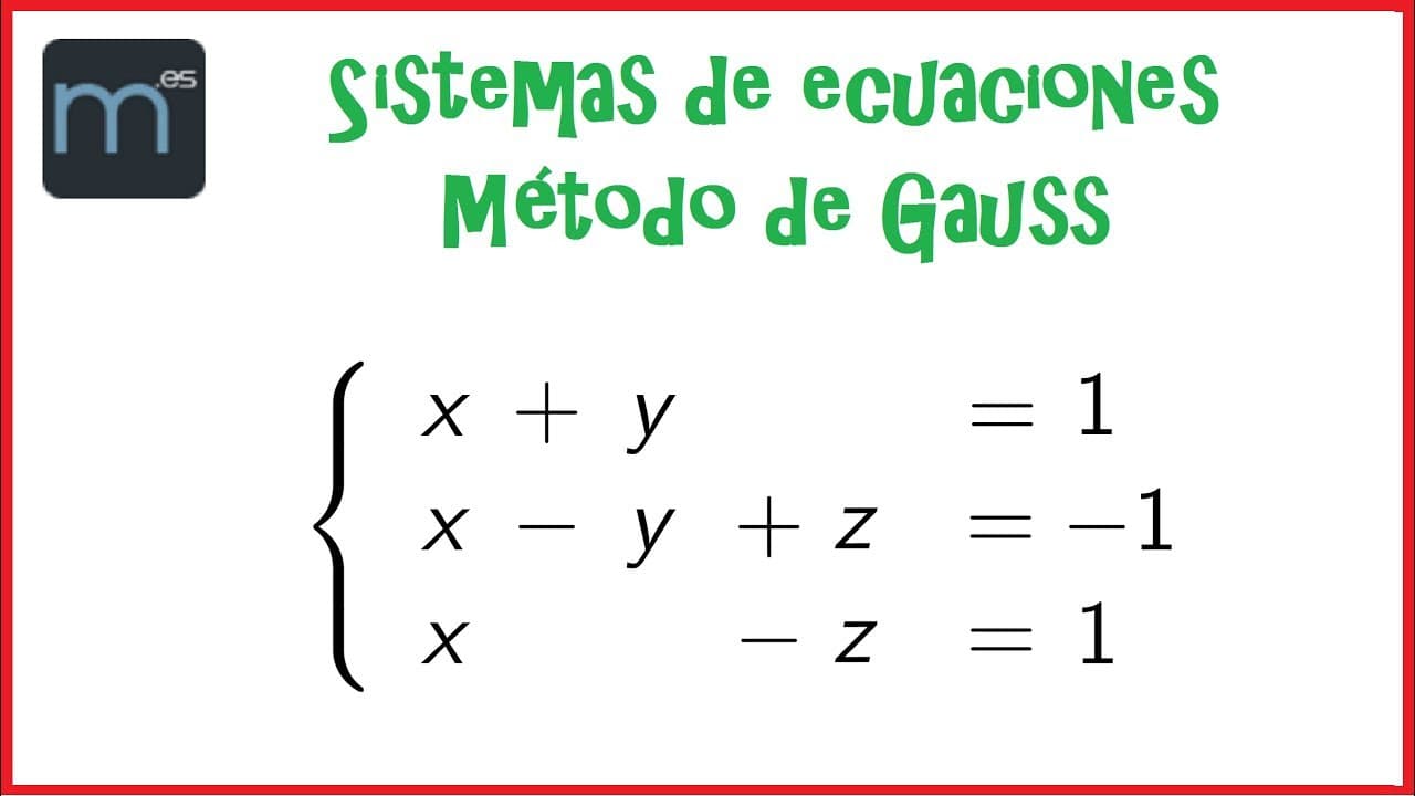 Sistemas de ecuaciones lineales