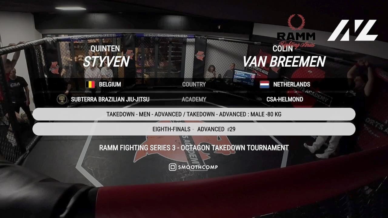 Quinten Styven vs. Colin van Breemen | Advanced -80kg Eighth-Final | RAMM TAKEDOWN TOURNAMENT