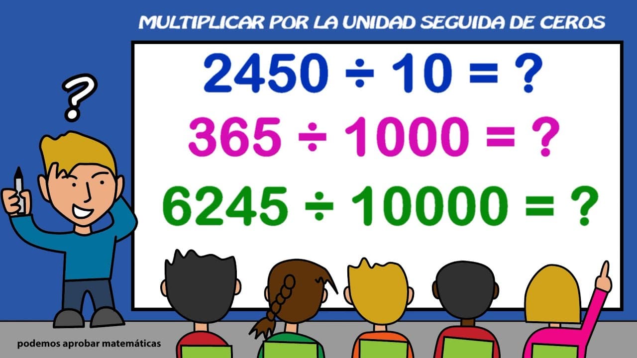 Multiplicar y dividir por 10, 100, 1000, 10000, 100000, 1000000