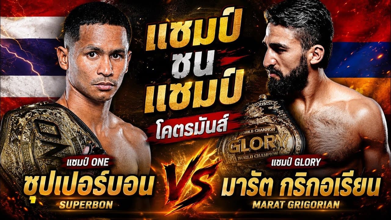 แชมป์ชนแชมป์ ซุปเปอร์บอนปะทะแชมป์Glory โคตรมันส์ ซุปเปอร์บอน vs มารัต กริกอเรียน 2026-06-20 19:32