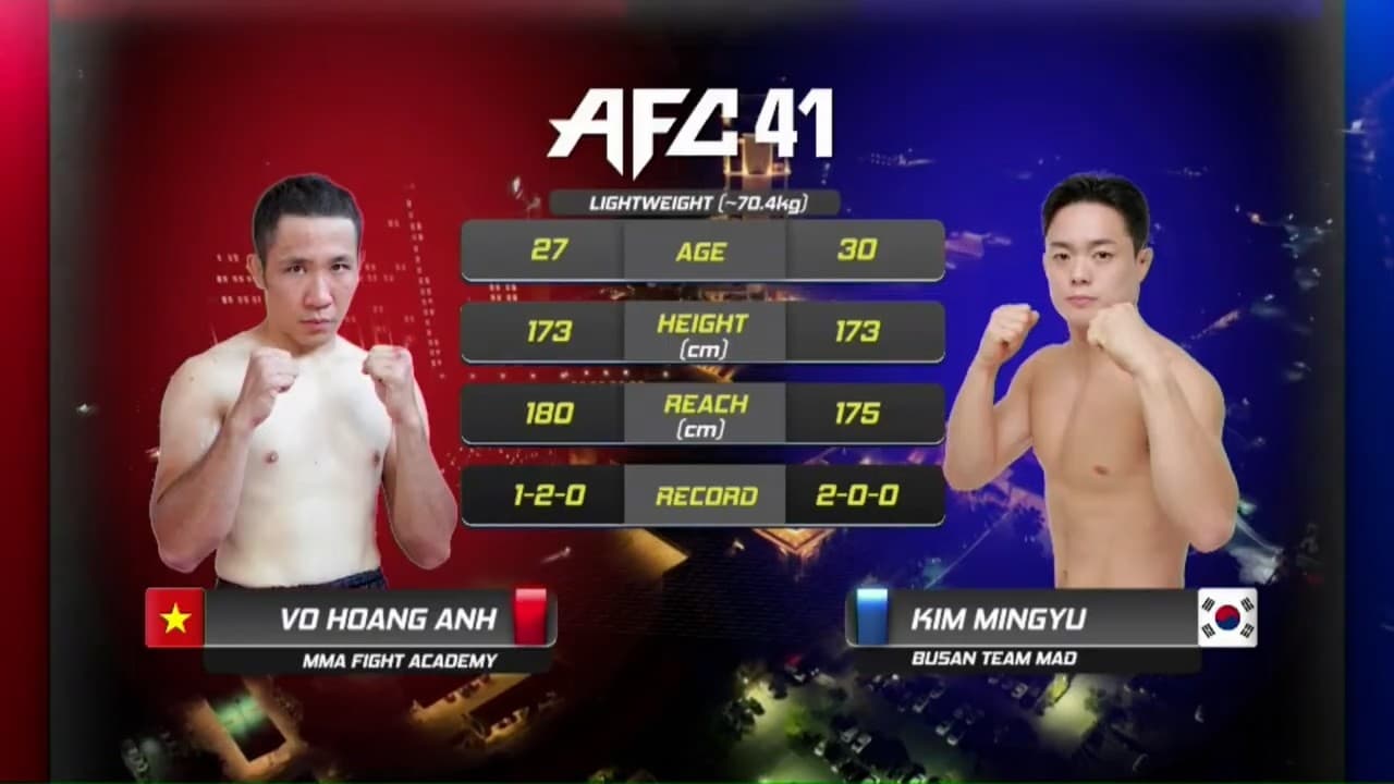 AFC41 제 1경기 -70.4kg 라이트급 VO HOANG ANH vs 김민규