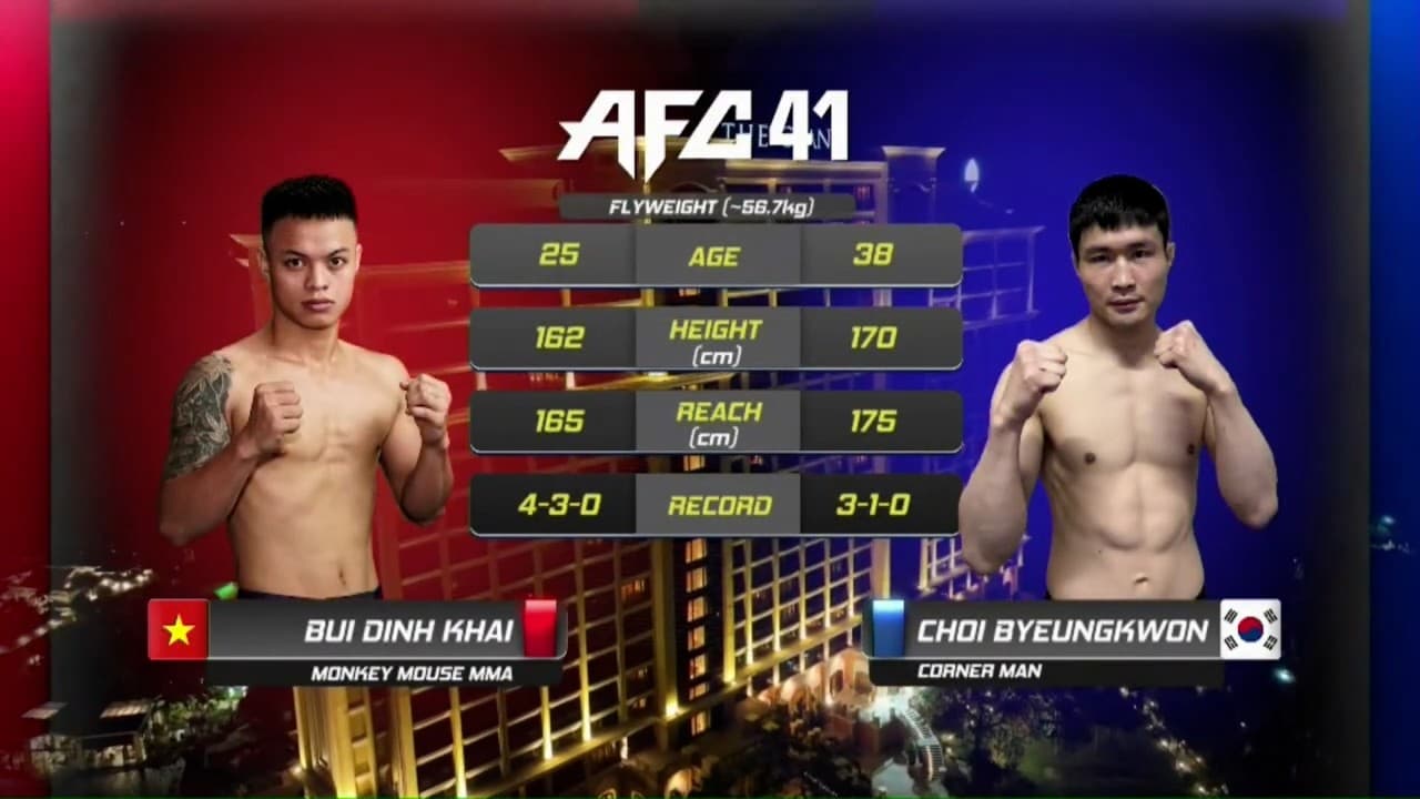 AFC41 제 3경기 -56.7kg 플라이급 BUI MINH KHAI vs 최병권