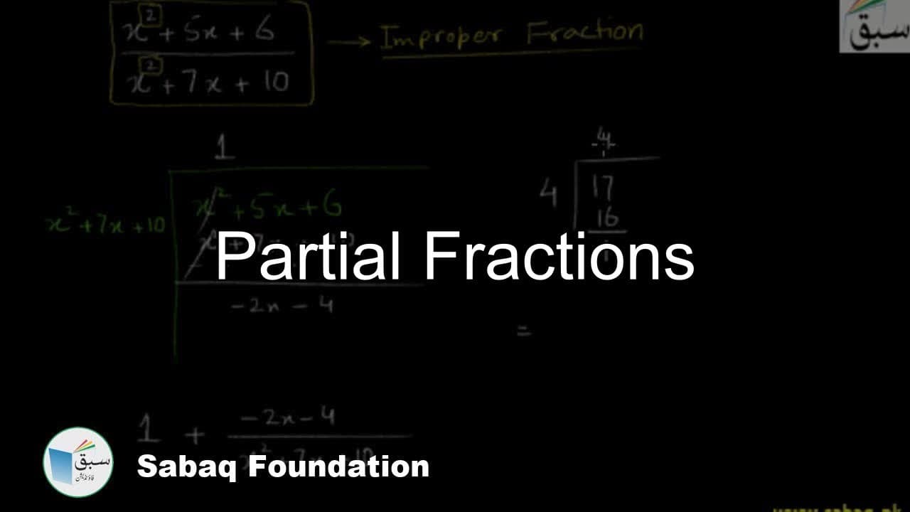 Partial Fractions