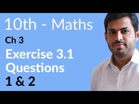 10th Class Math Chapter 3 - Class 10 Maths Chapter 3 - Math Class 10th Chapter 3
