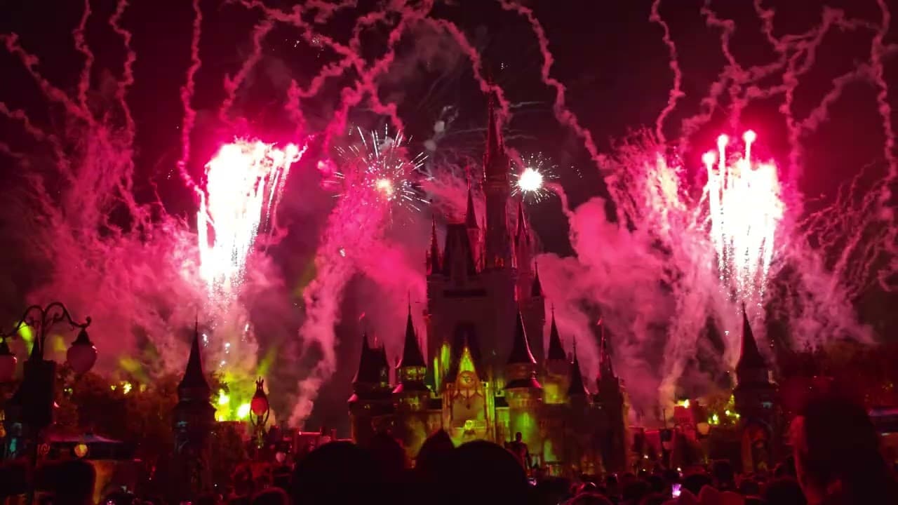 Magic kingdom disney world fireworks 4 25 26