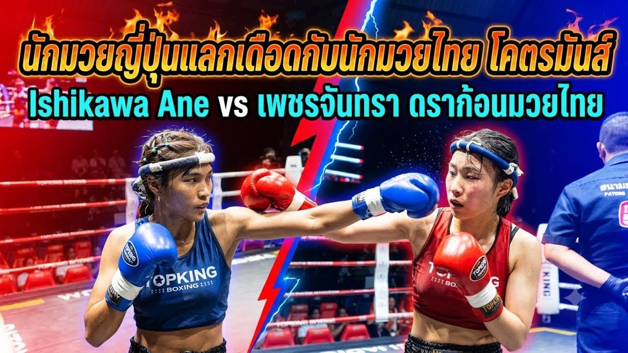 นักมวยญี่ปุ่นแลกเดือดกับนักมวยไทย โคตรมันส์ Ishikawa Ane vs เพชรจันทรา ดราก้อนมวยไทย 2026-06-24 21:33