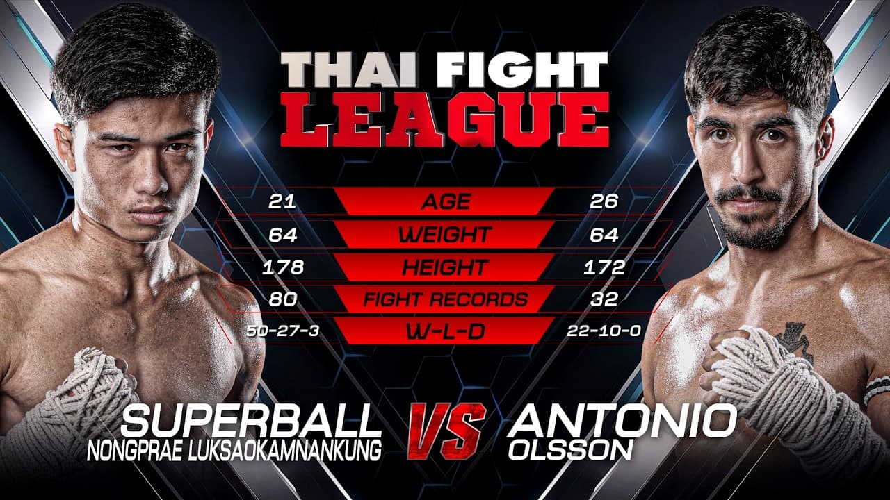 Superball Nongprae Luksaokamnankung vs. Antonio Olsson | THAI FIGHT LEAGUE 104 | 14 June 2026