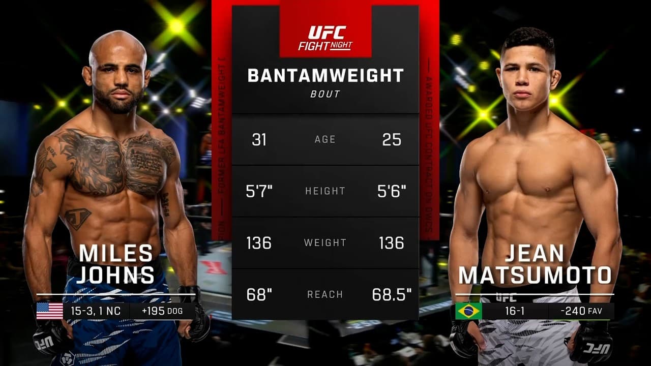 Miles Johns x Jean Matsumoto | LUTA COMPLETA | UFC Baku