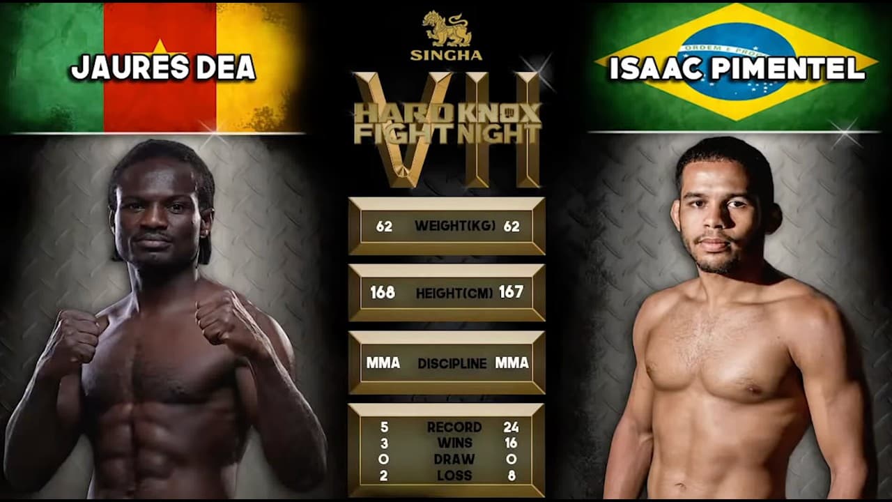 HKFN VII Jaures Dea The Crazy Cameroonian' VS Isaac Pimental a BJJ Black Belt with a huge MMA record