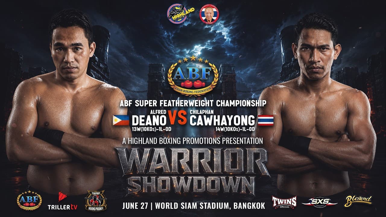 Alfred Deano 🇵🇭 vs Chilaphan Cawhayong 🇹🇭 | ABF Super Featherweight Championship | June 27, 2026