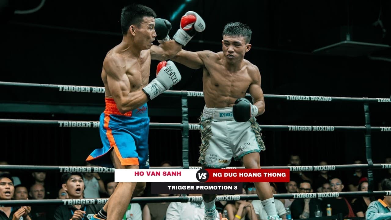 TRIGGER PROMOTION 8: “Lão tướng” Hồ Văn Sanh so găng 4 hiệp kịch tính với Nguyễn Đức Hoàng Thông