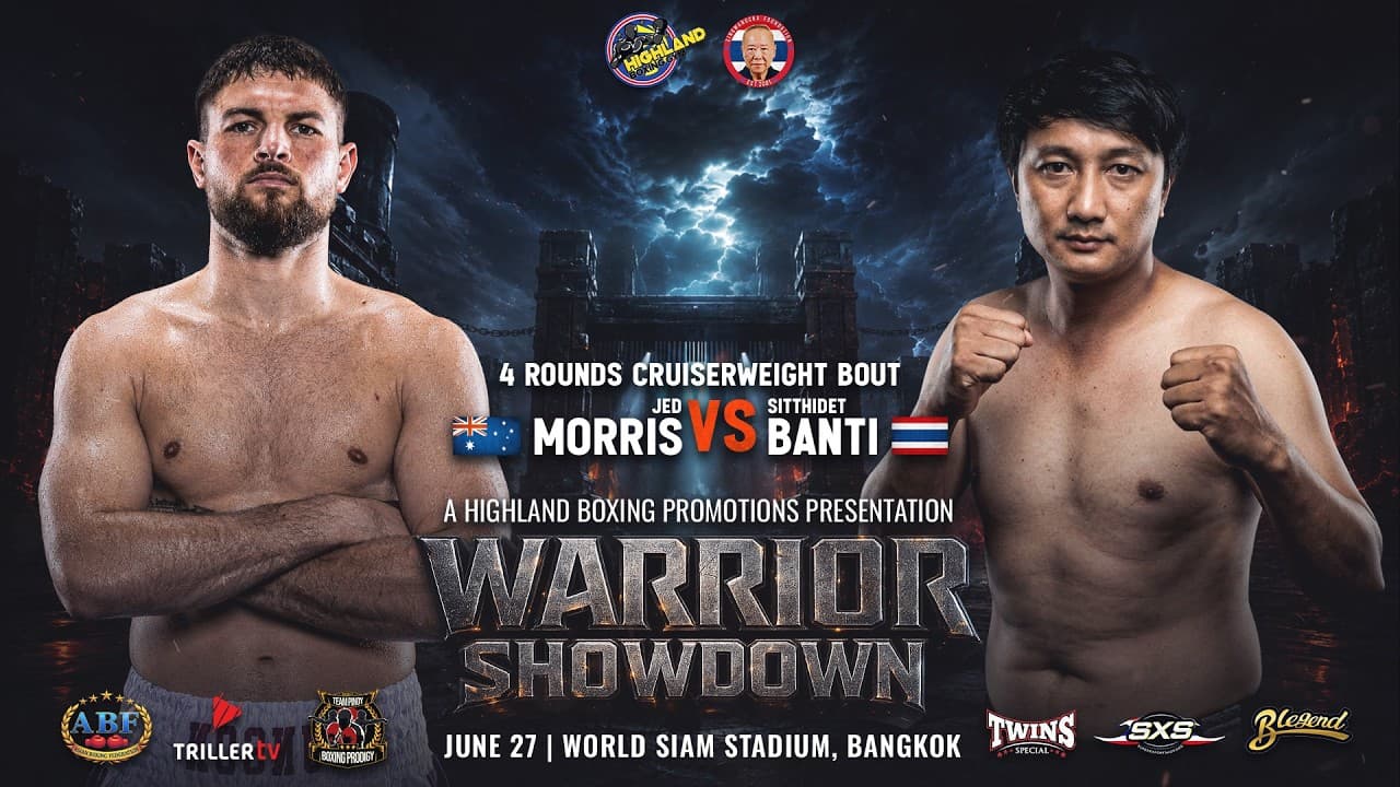 Jed Morris 🇦🇺 vs Sitthidet Banti 🇹🇭 | 4 Rounds Cruiserweight Bout | June 27, 2026
