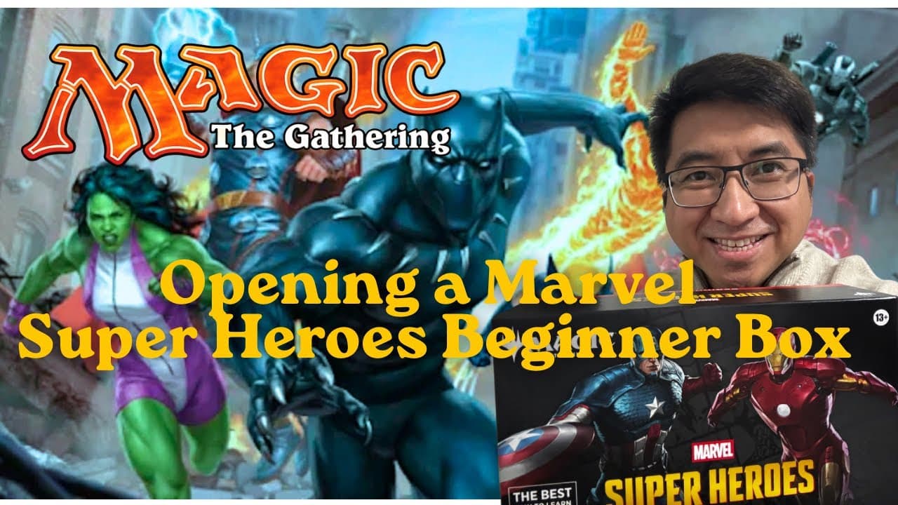 [4K] Opening a Magic the Gathering Marvel Superheroes Beginner Box: Is it worth buying?