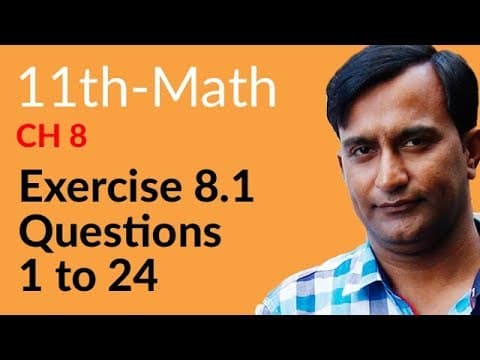 11th Class Math Chapter 8