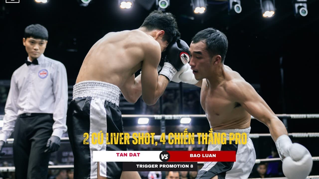 HAI CÚ ĐẤM PHÁ GAN, Bảo Luân KO đối thủ, bỏ túi trận thắng chuyên nghiệp thứ 4 | Trigger Promotion 8