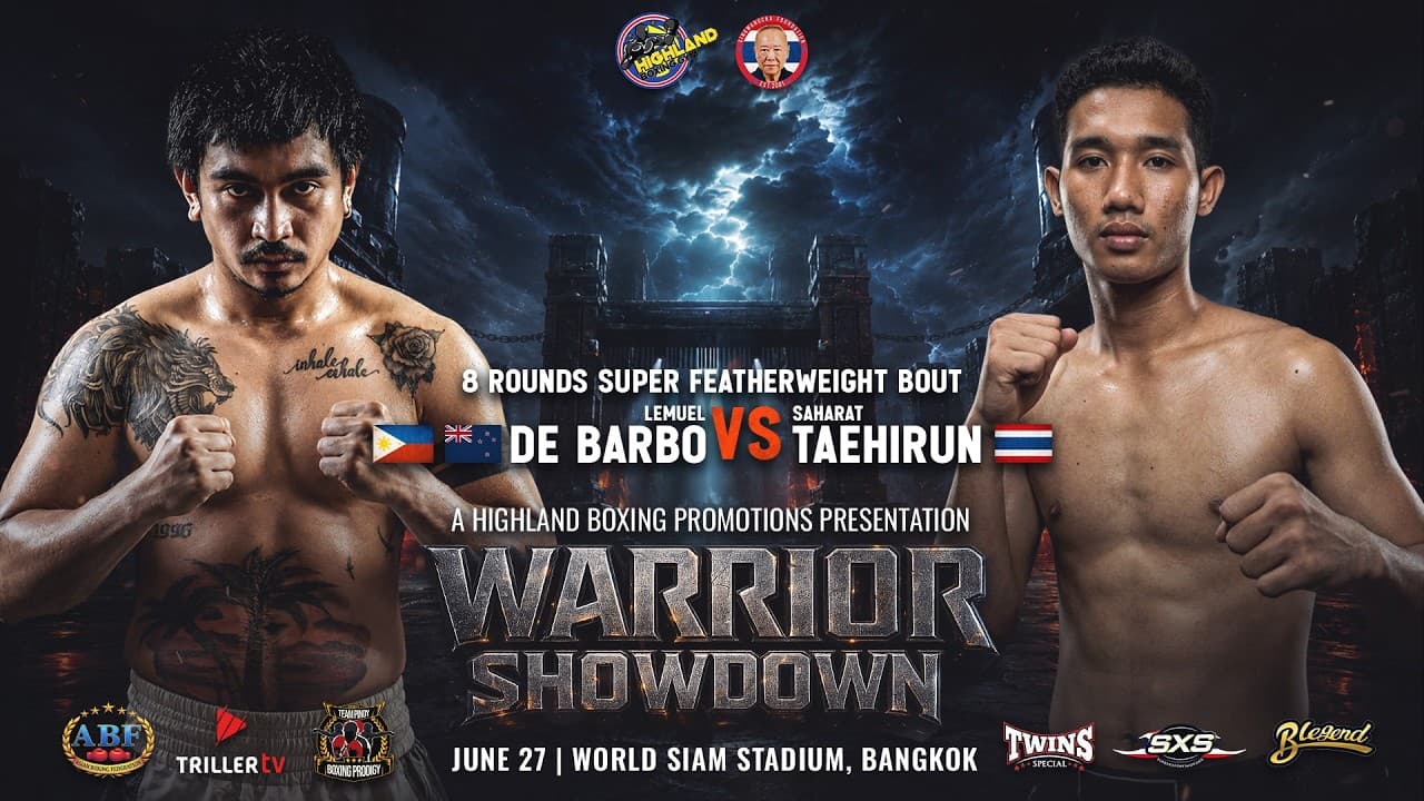 Lemuel De Barbo 🇵🇭 vs Saharat Taehirun 🇹🇭 | 8 Rounds Super Featherweight Bout | June 27, 2026