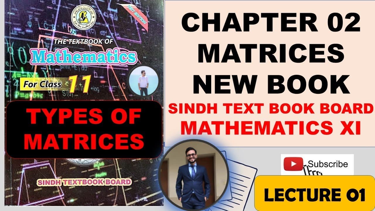 XI MATHS NEW BOOK CHAPTER 02 "MATRICES"