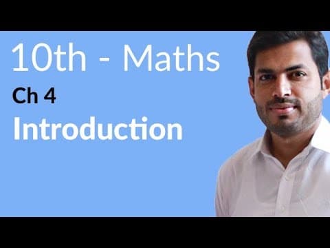 10th Class Math Chapter 4 - Class 10 Maths Chapter 4 - Math Class 10th Chapter 4