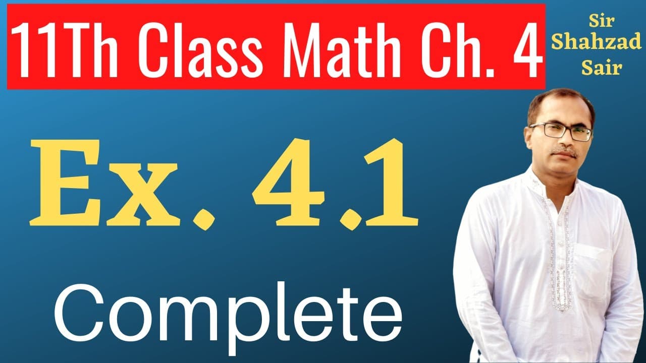 11Th Class Math Ch 4