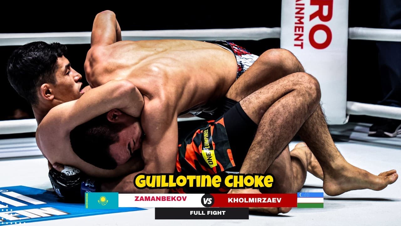 LIGHTNING FAST GUILLOTINE! Avazbek Kholmirzaev 🇺🇿 secures a brutal R1 submission
