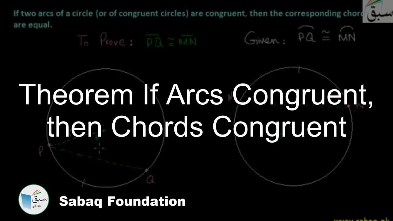 Chords and Arcs