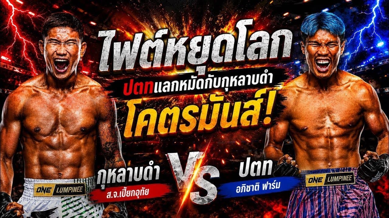 ไฟต์หยุดโลก ปตทแลกหมัดกับกุหลาบดำ โคตรมันส์ ปตท อภิชาติ ฟาร์ม vs กุหลาบดํา ส.จ.เปี๊ยกอุทัย