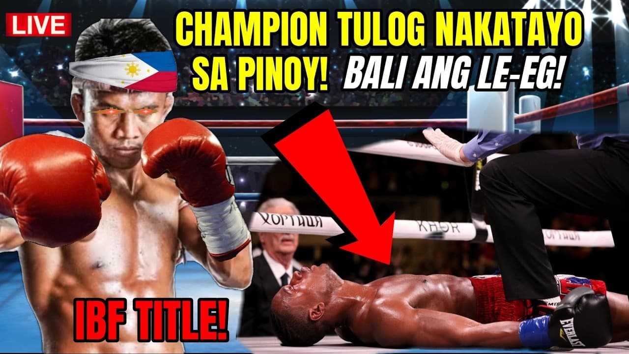 CHAMPION TULOG NAKATAYO SA PINOY BALI LE-EG! IBF TITLE FIGHT!