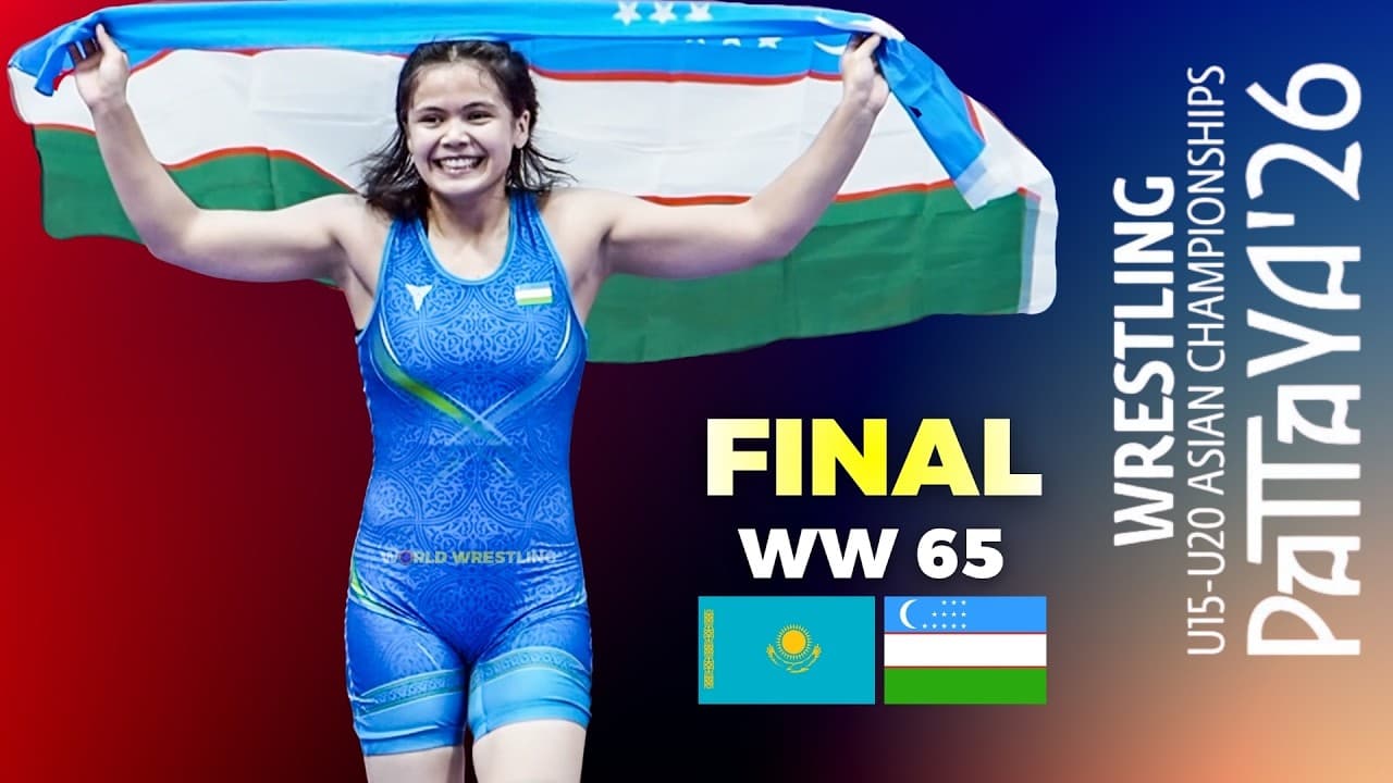 BEST OF 65 KG 🇰🇿🇺🇿  Zhangyl BEKEN vs Mukhayyo NARZILLOEVA. U20 Asian Wrestling FINAL #wrestlepattaya