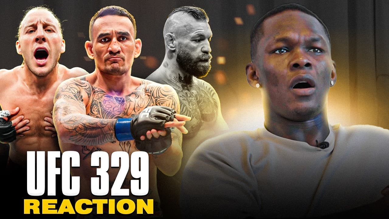 CONOR INJURY 😱 | Israel Adesanya Reacts to CRAZY UFC 329 Fights