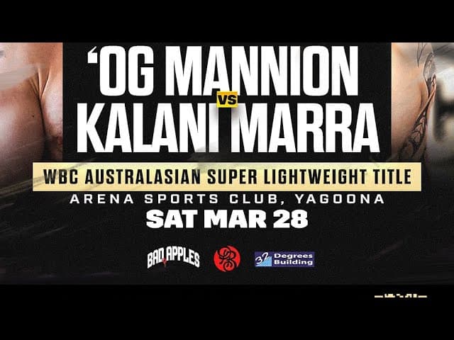 🥊 Kalani Marra vs Anton Manion Full Fight WBC Australasian Super Lightweight Title | Neutral Corner