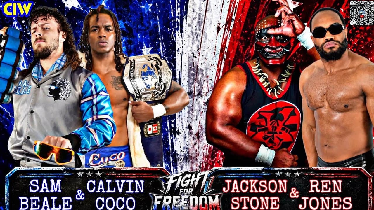 CIW: Sam Beale and Calvin Coco vs. Shogun Jackson Stone and Ren Jones 7/12/26