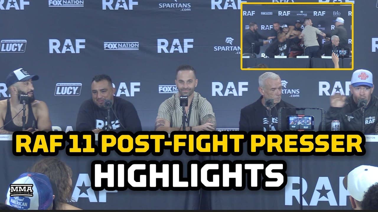 RAF 11 Post-Fight Press Conference Highlights | Colby Covington, Belal Muhammad BRAWL, Trash Talk