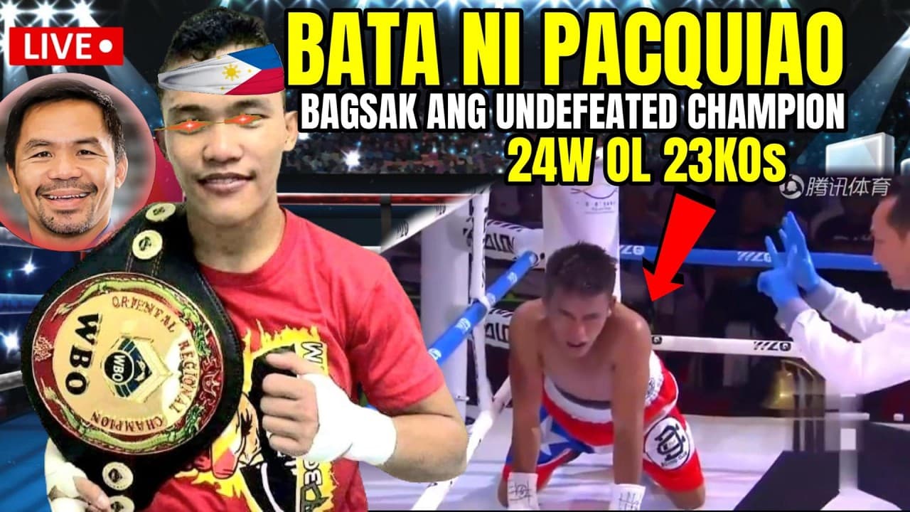 BAGSAK SA BATA NI PACQUIAO! ANG 24W OL 23KOs NA UNDEFEATED CHAMPION!