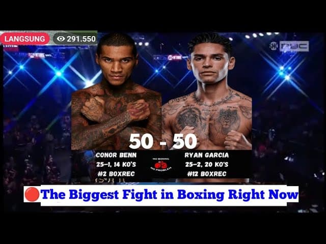 🔴Ryan Garcia (USA) VS conor benn (inggris),liveboxing, tinjuduniahariini