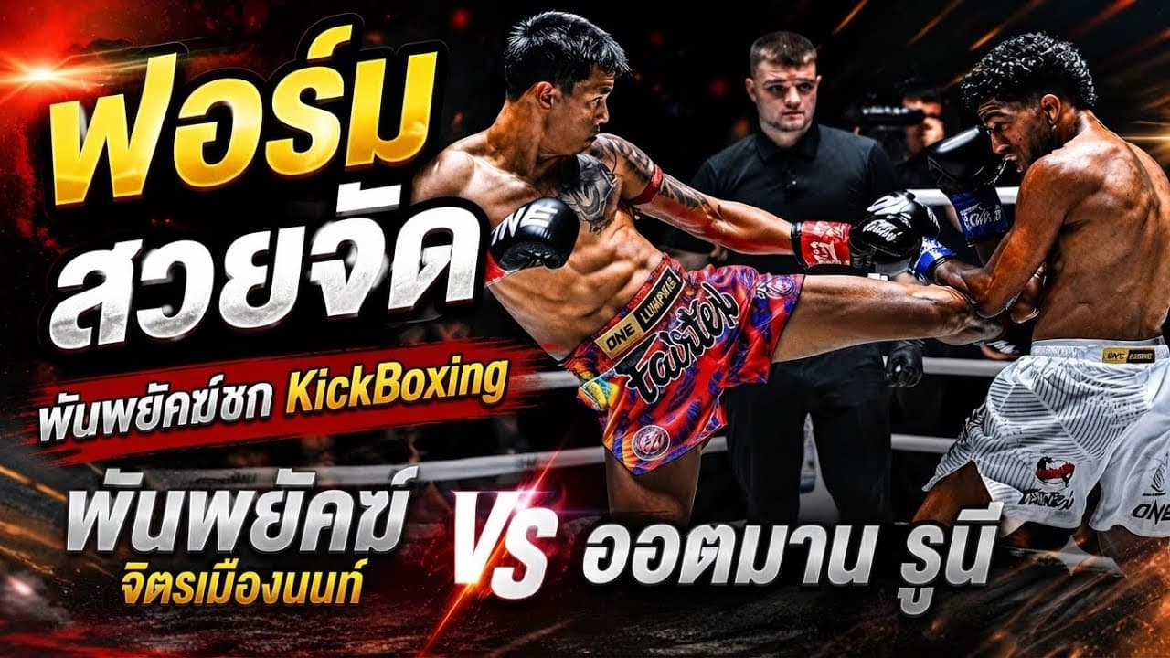 ฟอร์มสวยจัด พันพยัคฆ์ชกKickBoxing พันธ์พยัคฆ์ จิตรเมืองนนท์ vs ออตมาน รูนี